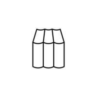Books on Shelf Vector Line Symbol. Perfect for web sites, books, stores, shops. Editable stroke in minimalistic outline style