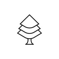 Conifer Vector Illustration of Thin Line. Perfect for design, infographics, web sites, apps.