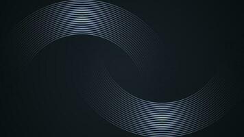 Black simple abstract background with lines in a curved style geometric style as the main element. vector