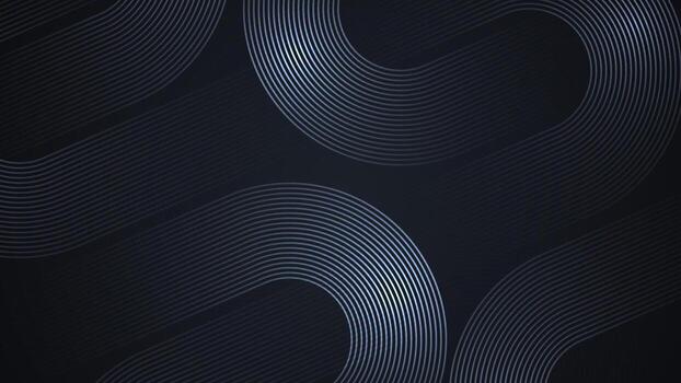 Black simple abstract background with lines in a curved style geometric style as the main element. vector