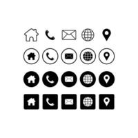 Collection of web or phone icons vector