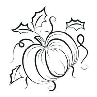 Printable Pumpkin Coloring Pages For Kids vector