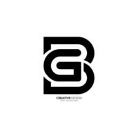 Creative letter design Gb initial line art unique shape modern monogram abstract logo concept design vector