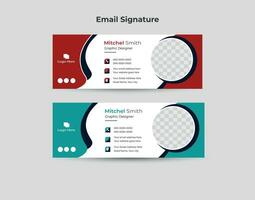 Creative Business email signature template. vector