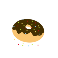 Chocolat saupoudrer Donut png
