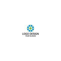 lotus compass Logo Design Vector