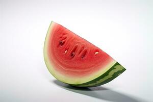 Watermelon and sliced watermelon isolated on white background. Generative Ai photo