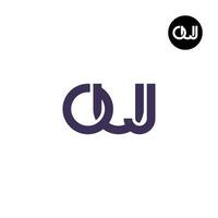 Letter OUJ Monogram Logo Design vector