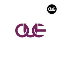 Letter OUE Monogram Logo Design vector