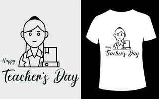 Happy teacher's day t-shirt design vector