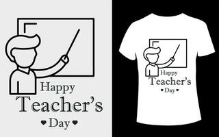 Happy teacher's day t-shirt design vector