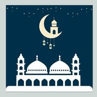 Islamic social media banner background design vector