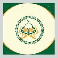 Al Quran social media post banner background design vector