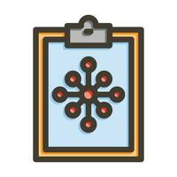 Clipboard Vector Thick Line Filled Colors Icon For Personal And Commercial Use.