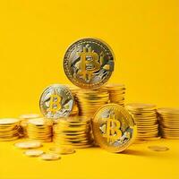 Crypto currency Stacks Exploring the Digital Wealth Frontier, Generative Ai photo