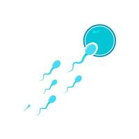 Sperm, egg vector icon. Fertilization symbol.