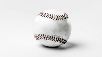 A Baseball isolated on white background. Generative Ai photo