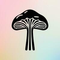 A spotted mushroom on a colorful background vector