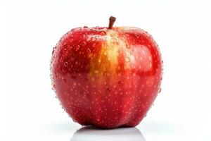 Apple, Fresh apple isolated on white background. Generative Ai photo