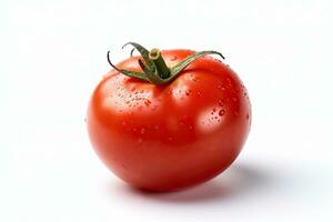 Red Tomato isolated on white background. Generative Ai photo