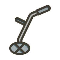 Metal Detector Vector Thick Line Filled Colors Icon For Personal And Commercial Use.