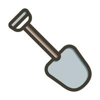 Shovel Vector Thick Line Filled Colors Icon For Personal And Commercial Use.