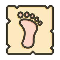 Footprints Vector Thick Line Filled Colors Icon For Personal And Commercial Use.