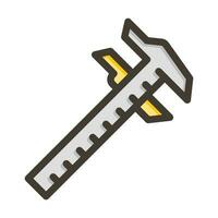 Caliper Vector Thick Line Filled Colors Icon For Personal And Commercial Use.