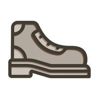 botas vector grueso línea lleno colores icono para personal y comercial usar.