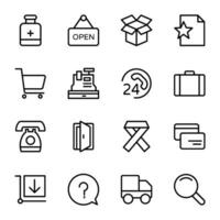 Icons Collection of Shopping and Ecommerce vector