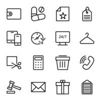 Shopping and E Commerce Vector Icons Set