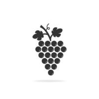 Grapes icon. Logo design modern vector illustration with shadow