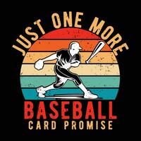 sólo uno más béisbol tarjeta promesa vector