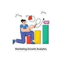 Marketing Growth Analytics  Flat Style Design Vector illustration. Stock illustration