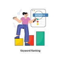 Keyword Ranking Flat Style Design Vector illustration. Stock illustration