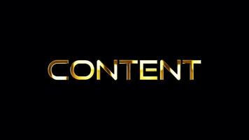 Loop Content gold text shine loop light motion video