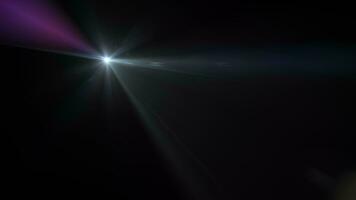 Abstract multicolored optical lens flares shine light burst animation video