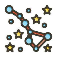 Constellation Vector Thick Line Filled Colors Icon For Personal And Commercial Use.