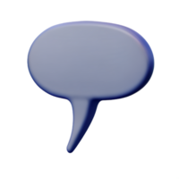 speech bubble 3d icon illustration png