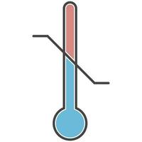 icono rango operando temperaturas, equilibrar calor y frío óptimo temperatura vector