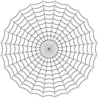 Round spider cobweb simple linear stock illustration vector