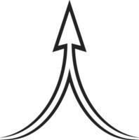 Climb up icon double combined arrow indicates, take value stock vector