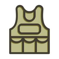 Body Armor Vector Thick Line Filled Colors Icon For Personal And Commercial Use.