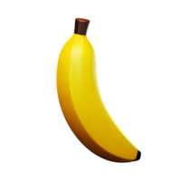 banana 3d rendering icon illustration png