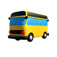 ônibus 3d Renderização ícone ilustração png