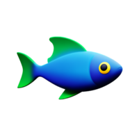 pescado 3d icono ilustración png