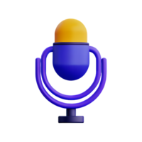 microphone 3d user interface icon png