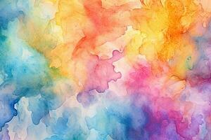 Abstract of watercolors colored background . Colorful. Generative AI photo