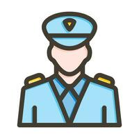 Data Protection Officer Vector Thick Line Filled Colors Icon For Personal And Commercial Use.