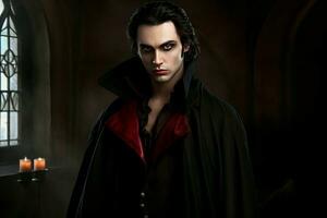 Vampire male. Generate Ai photo